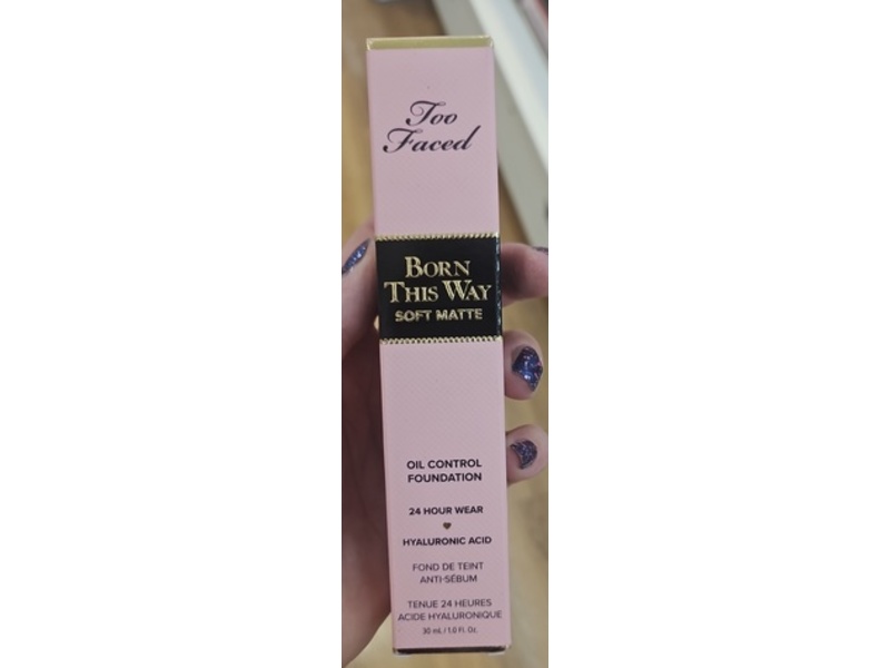 Too Faced Born This Way Soft Matte Foundation, Praline, 1.0 fl oz/30 mL