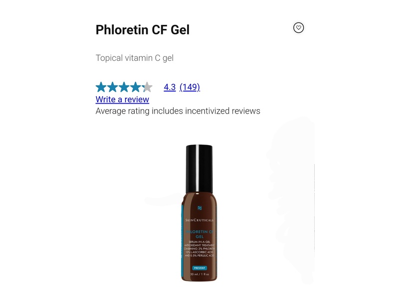 SkinCeuticals Phloretin CF Gel, 1 fl oz/30 mL