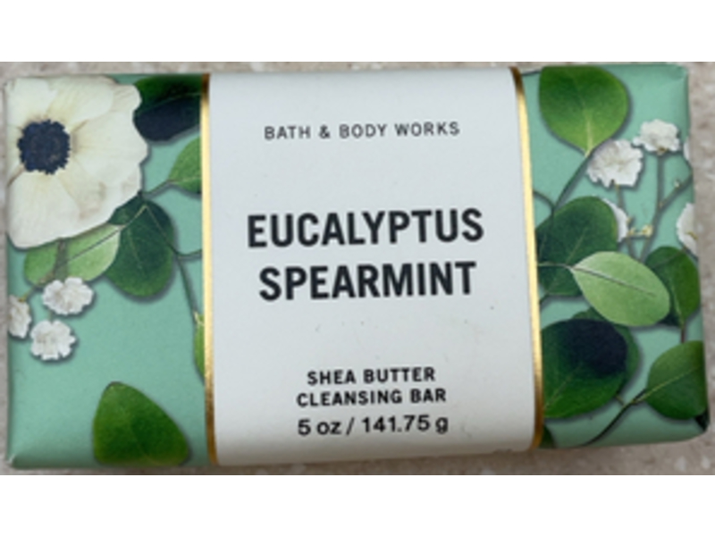 Bath & Body Works Shea Butter Cleansing Bar, Eucalyptus Spearmint, 5 oz/141.75 g