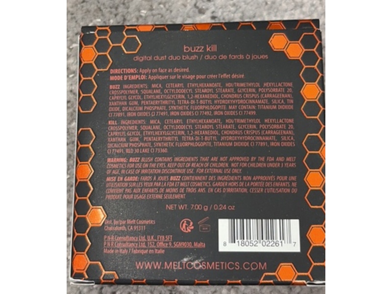 Melt Cosmetics Blush Duo, Buzz Kill, 0.24 oz/7 g