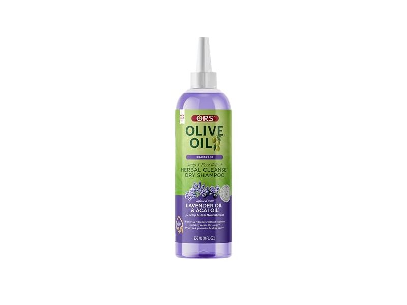 ORS Olive Oil Braidzone Herbal Cleanse Dry Shampoo, Lavender & Acai Oil, 8 fl oz/236 mL