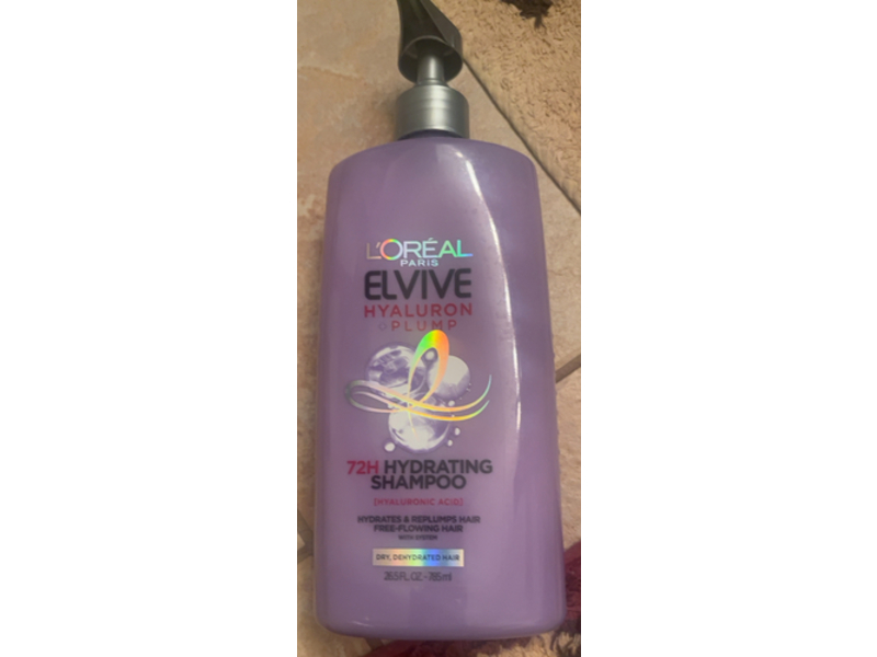 L'Oreal Paris Elvive Hyaluron Plump Hydrating Shampoo, Hyaluronic Acid, 26.5 fl oz/785 mL