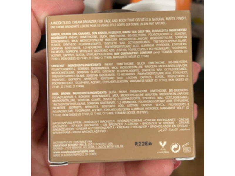 Anastasia Beverly Hills Cream Bronzer, Chestnut, 1 fl oz/30 mL