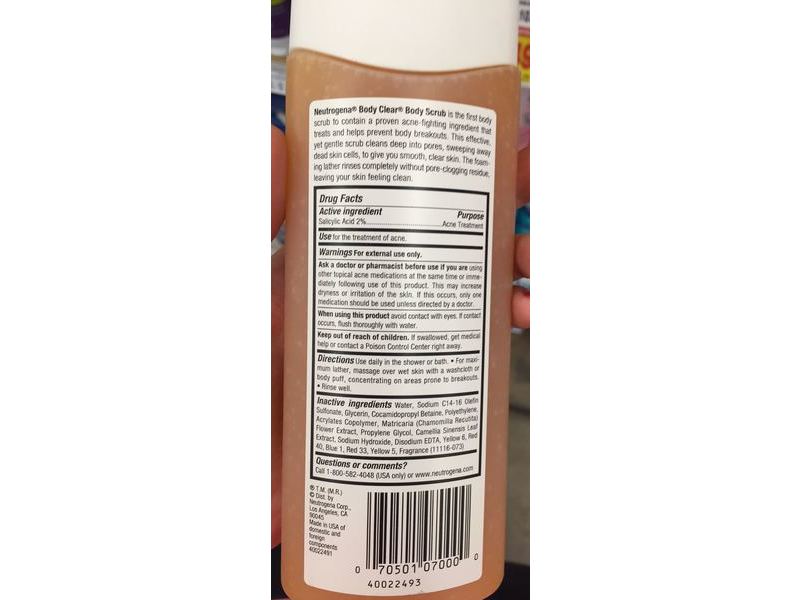 Neutrogena Body Clear Scrub, 8.5 fl oz/250 mL