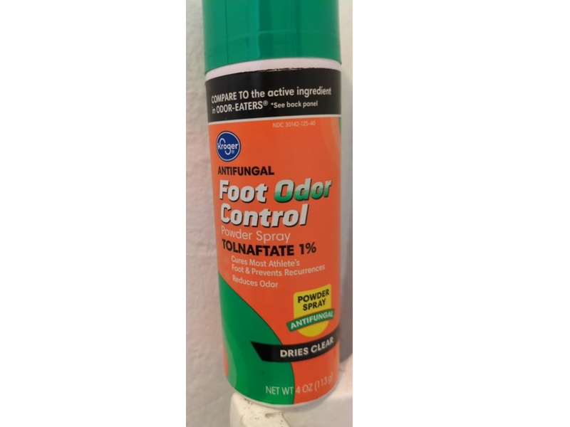 Kroger Antifungal Foot Odor Cobtrol Powder Spray, Tolnaftate 1%, 4 oz/113 g