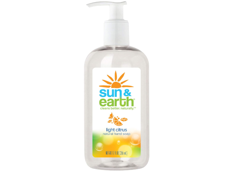 Sun & Earth Natural Hand Soap, Light Citrus, 12 fl oz/355 g