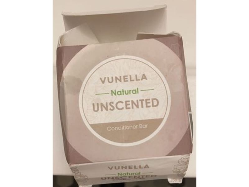 Vunella Natural Conditioner Bar, Unscented, 1.9 oz