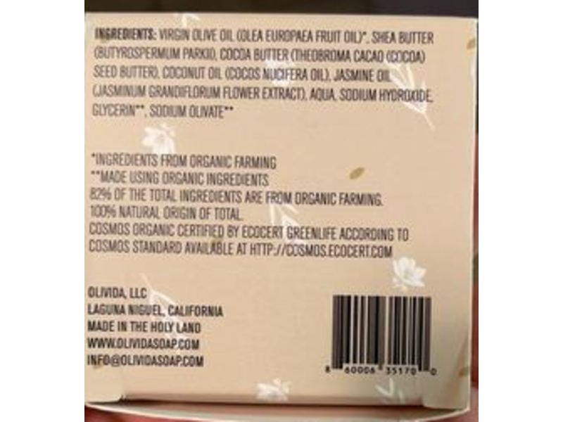 Olivida Shampoo & Conditioner Bar, Jasmine, 3.5 oz