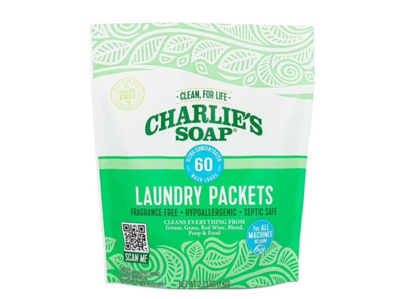 Charlie's Soap Laundry Packets, 60 Loads, 1 kg