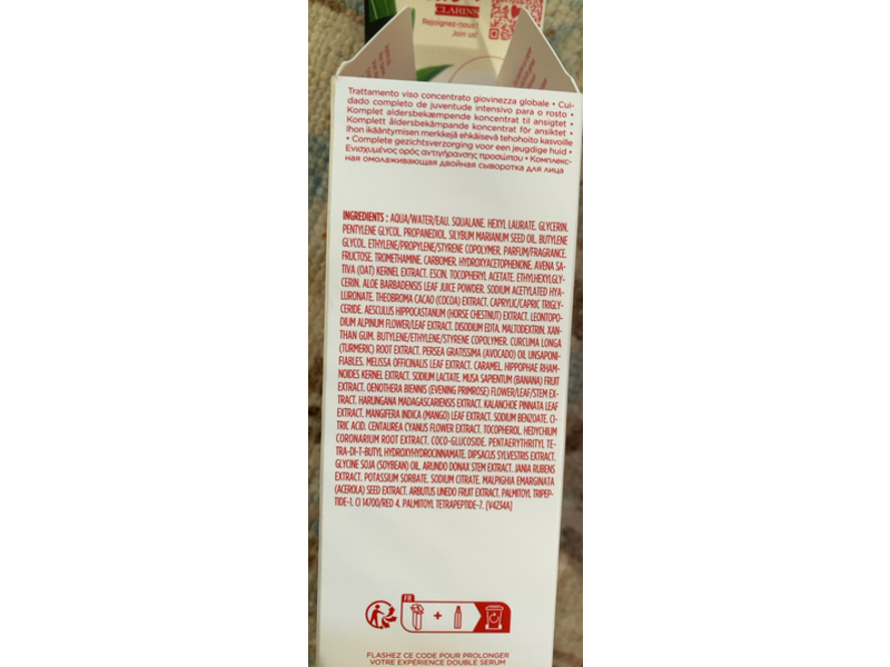 Clarins Paris Hydric + Lipidic System Double Serum, 1.7 fl oz/50 mL