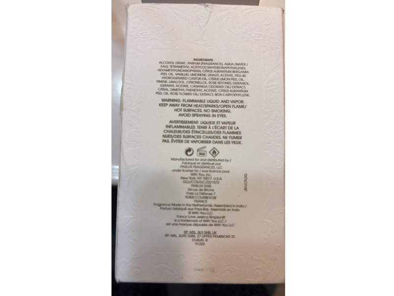 Jessica Simpson Eau De Parfum, Fancy Love, 3.4 fl oz/100 mL