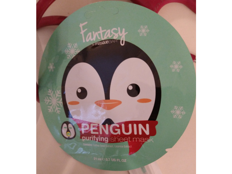 Masquebar Fantasy Purifying Sheet Mask, Penguin, 0.7 fl oz/21 mL
