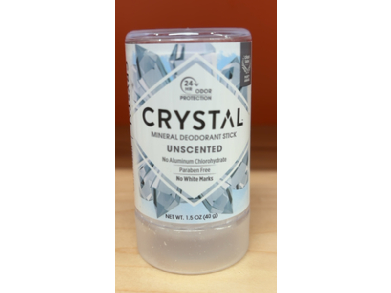 Crystal Mineral Deodorant Stick, Unscented, 1.5 oz/40 g, 2 Count