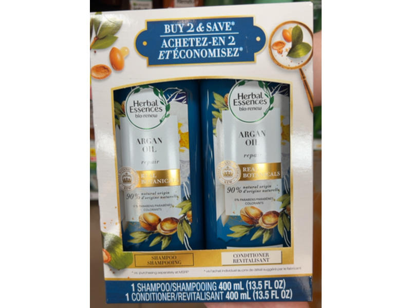 Herbal Essences Shampoo & Conditioner Set, Argan Oil, 13.5 fl oz/400 mL