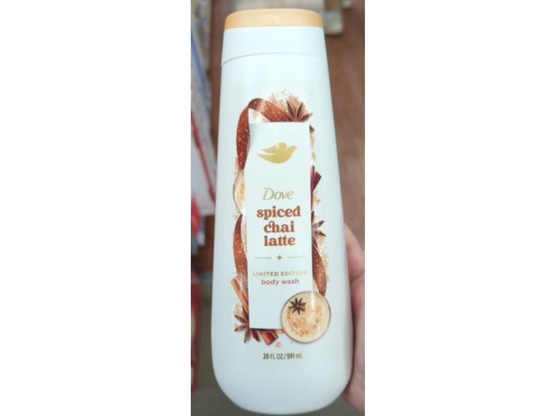 Dove Limited Edition Holiday Treats Body Wash, Spiced Chai Latte, 20 fl oz/591 mL