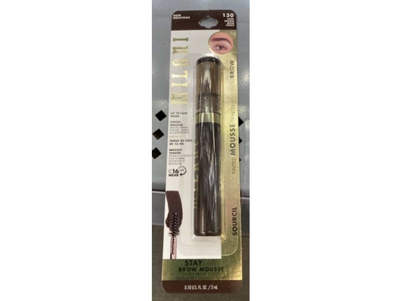 Milani Brow Tint, 130 Dark Brown, 0.10 fl oz/3 mL