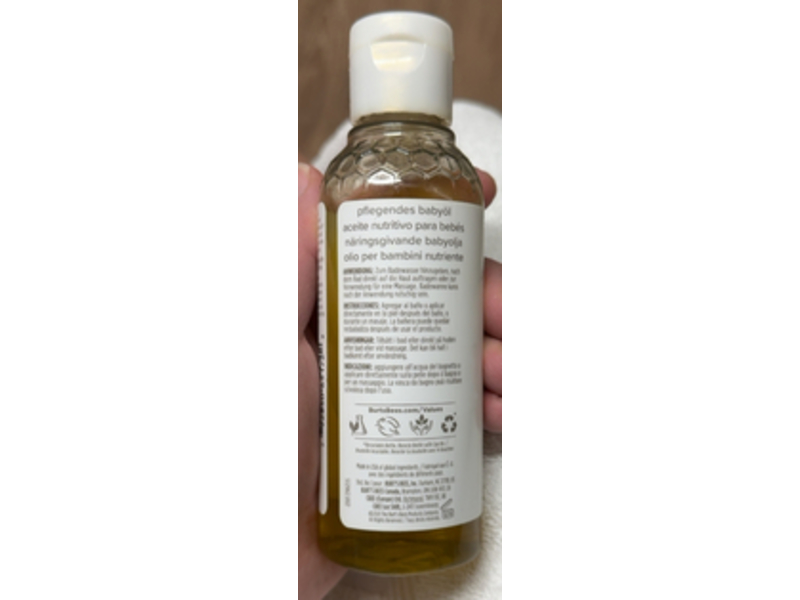 Burt's Bees Baby Nourishing Baby Oil, 5 fl oz/147.8 mL