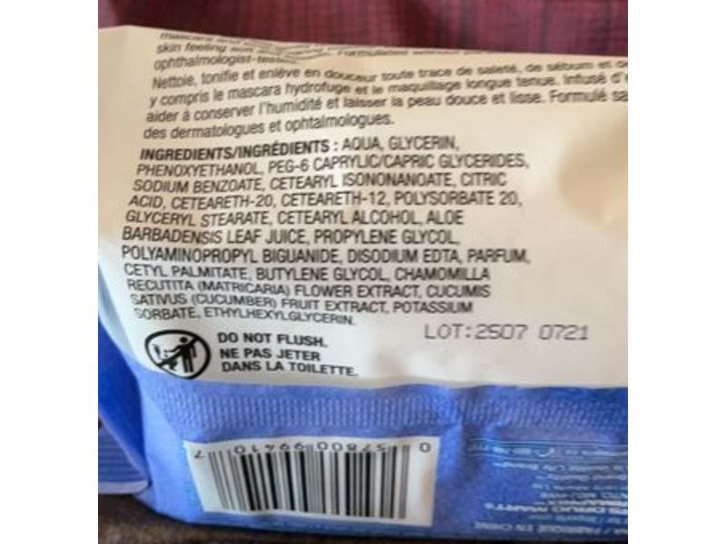 Life Brand All-in-1 Makeup Remover Cleansing Wipes, Cucumber Extract, 25 Count