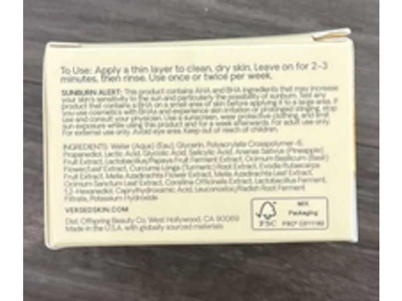 Versed Doctors Visit Instant Resurfacing Mask, 1.7 fl oz/50 mL