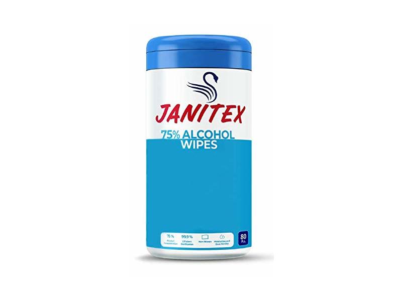 Janitex Disinfecting Alcohol Wipes, 80 Pacs