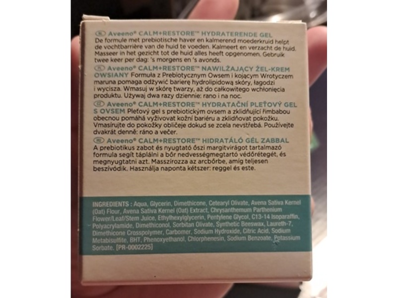 Aveeno Calm + Restore Oat Gel Moisturizer, Normal To Dry Skin, 50 mL