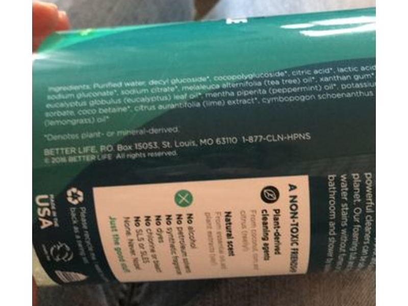 Better Life Natural Tub and Tile Cleaner, Tea Tree & Eucalyptus, 32 fl oz/946 mL