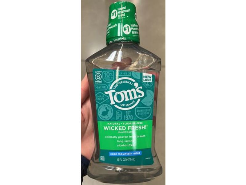 Tom's Of Maine Mouthwash, Wicked Fresh, Cool Mountain Mint, 16 fl oz/473 mL