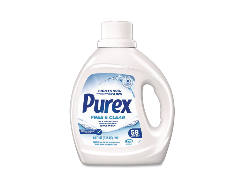 Purex Liquid Laundry Detergent, Free & Clear, 58 Loads, 66 fl oz/1.95 L