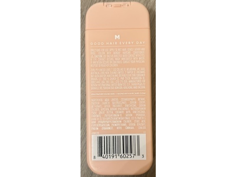 Monday Moisture Shampoo, Hyaluronic Acid, 3 fl oz/90 mL