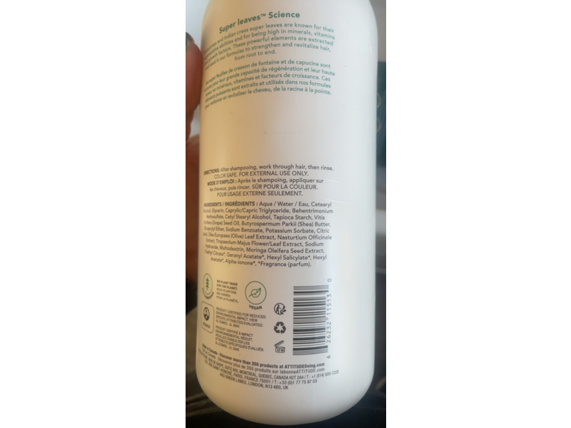 Attitude Nourishing & Strengthening Conditioner, Grapeseed Oil & Olive Leaves, 32 fl oz/946 mL