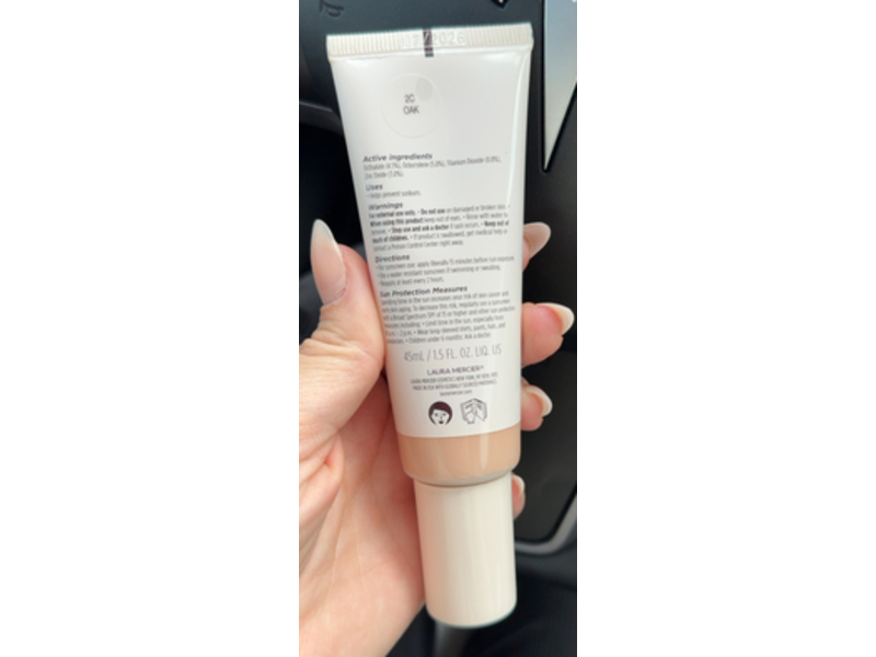 Laura Mercier Tinted Moisturizer Natural Dewy, SPF 30, 2C Oak, 1.5 fl oz/45 mL