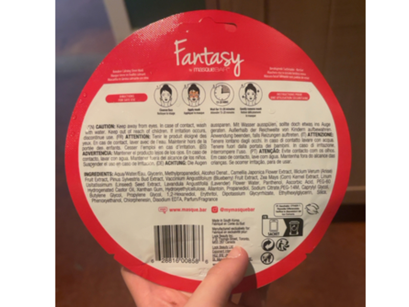 Masquebar Reindeer Calming Sheet Mask, 0.71 fl oz/21 mL