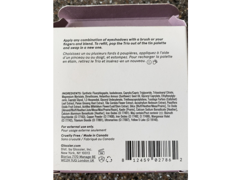 Glossier Monochromes Essential Eyeshadow Trio, Mist, 0.04 oz/1.3 g