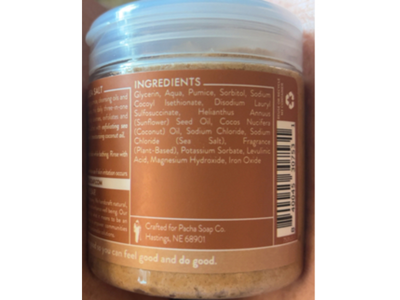 Pacha Soap Caramel & Sea Salt Whipped Soap & Scrub, 8 oz/227 g