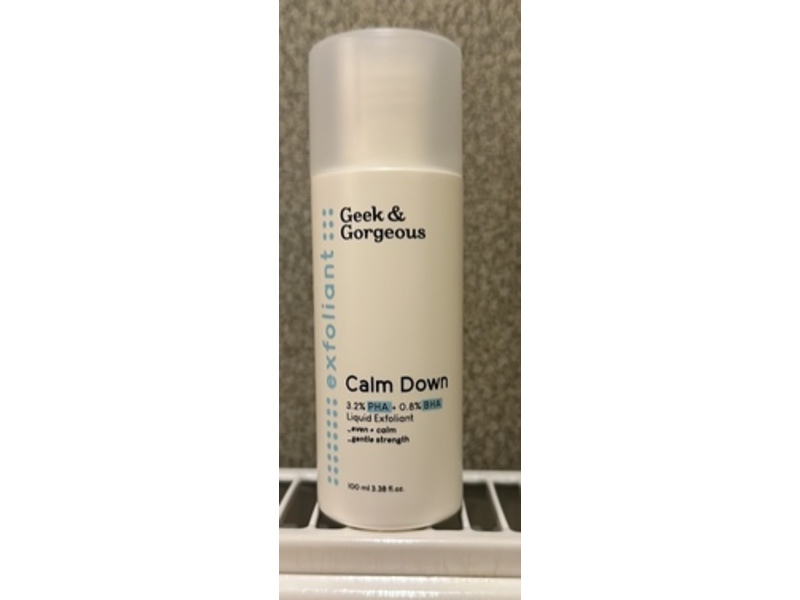 Geek & Gorgeous Calm Down Liquid Exfoliant, 3.2% PHA + 0.8% BHA, 3.38 fl oz/100 mL