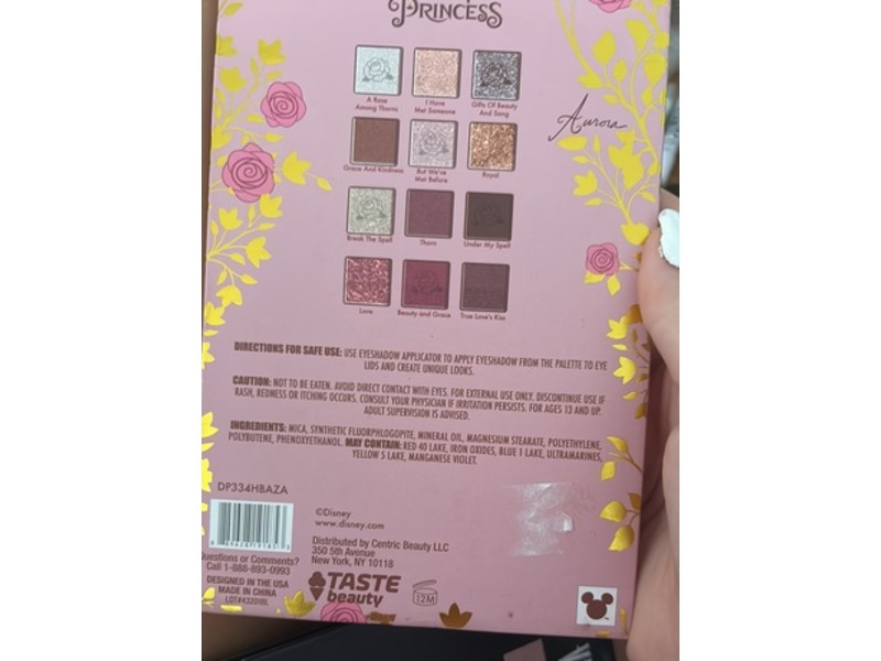 Taste Beauty Disney Princess Eyeshadow Palette, Aurora, 0.81 oz/23 g