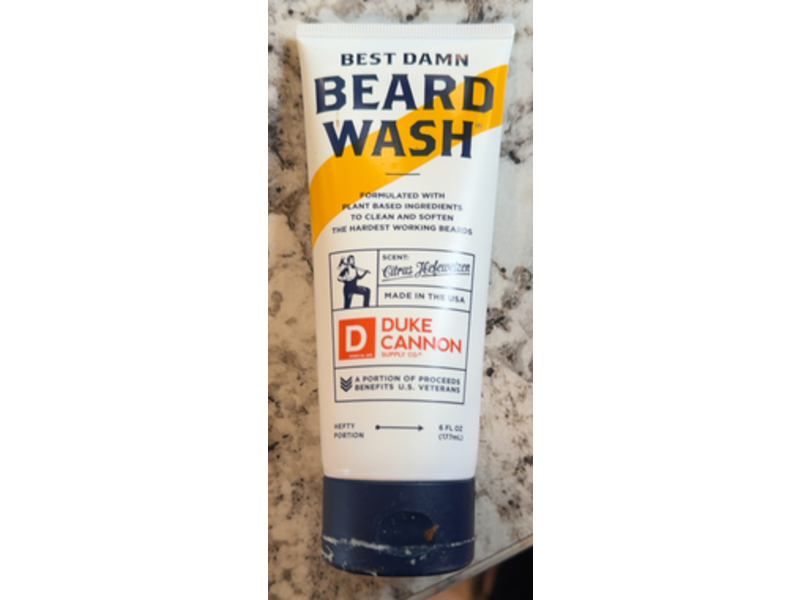 Duke Cannon Beard Wash, Citrus Hefeweizen, 6 fl oz/177 mL