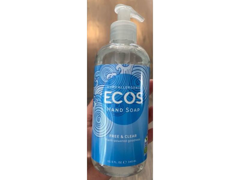 Ecos Hand Soap, Free & Clear, 11.5 fl oz/340 mL
