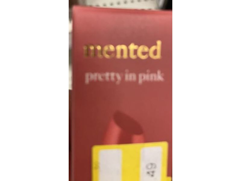 Mented Cosmetics Semi-Matte Lipstick, Pretty In Pink, 0.13 oz