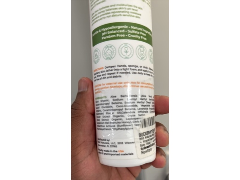Wild Naturals 2 In1 Shampoo & Body Wash, Aloevera, Calendula, Honey, 8 fl oz/236 mL