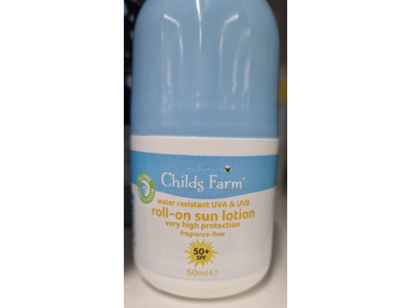 Childs Farm Roll-On Sun Lotion, SPF 50+, 50 mL