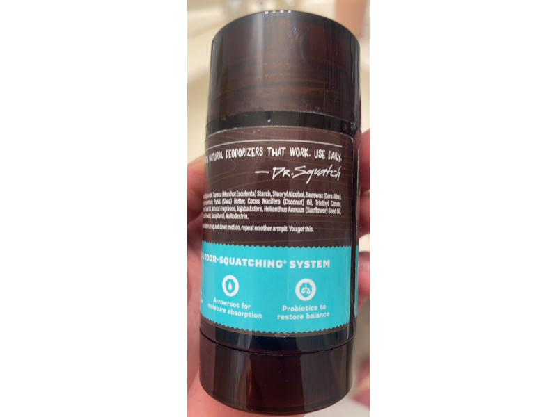 Dr. Squatch Men's Natural Deodorant, Coconut Castaway, 2.65 oz/75 g, Pack Of 3