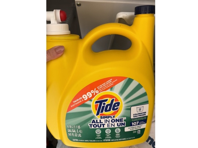 Tide Simply All In One Laundry Detergent, Daybreak Fresh, 107 Loads, 141 fl oz/4.16 L