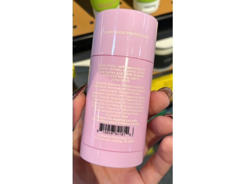 Foxly Deodorant, Dragon Fruit, 2.6 oz/74 g