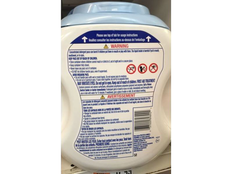 Tide Pods Free & Gentle Laundry Detergent, 72 Count, 63 oz/1.8 kg