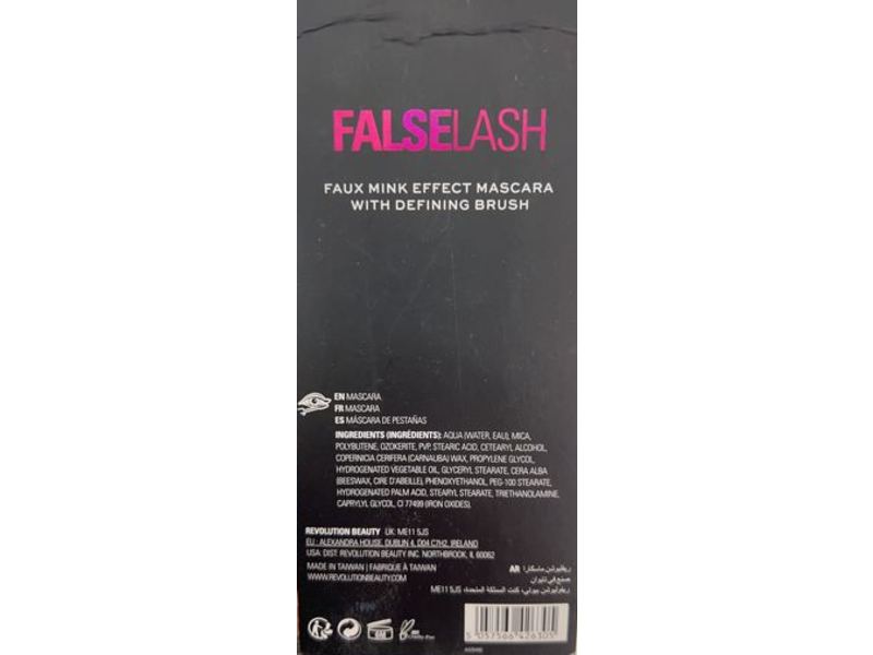 Revolution False Lash Mascara, Black, 0.28 oz/8 g