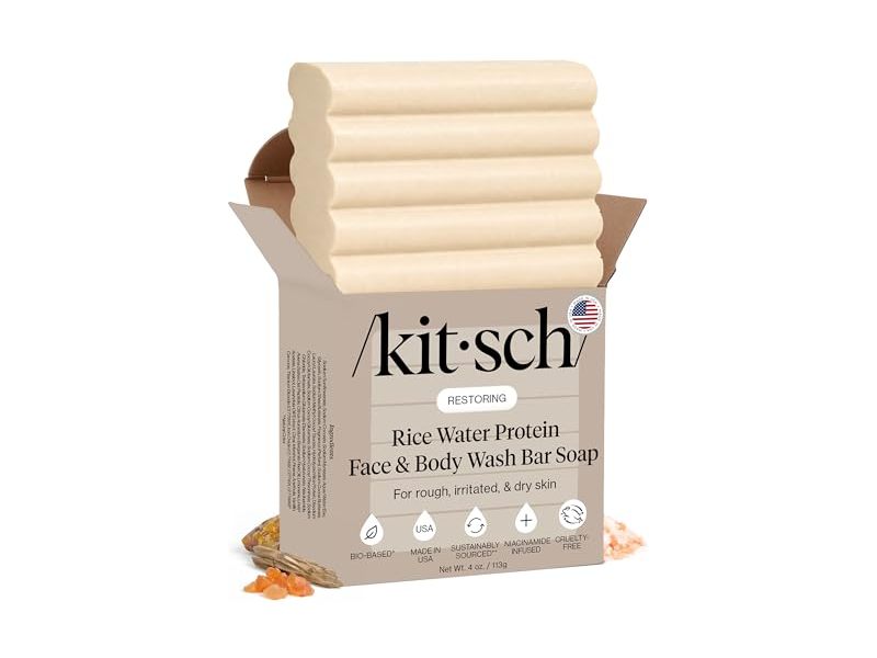 Kit Sch Restoring Face & Body Wash Bar, Rice-Water Protein, 4 oz/113 g