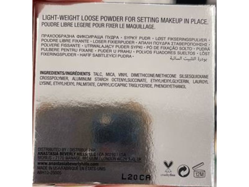 Anastasia Beverly Hills Loose setting Powder, Translucent, 0.21 oz/6 g