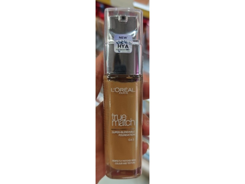 L'oreal Paris True Match Super-Blendable Foundation, G4.5, 30 mL