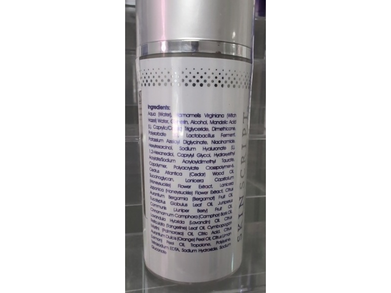 Skin Script Mandelic Brightening Serum, Niacinamide, 1 fl oz/30 mL